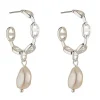 Knight & Day Freshwater Pearl Hoops, Silver* Jewellery