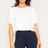 Peruzzi Gathered Cuff Top In White*Women Tops & Blouses