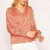 Rowen Avenue Geo Print Blouse In Red*Women Tops & Blouses