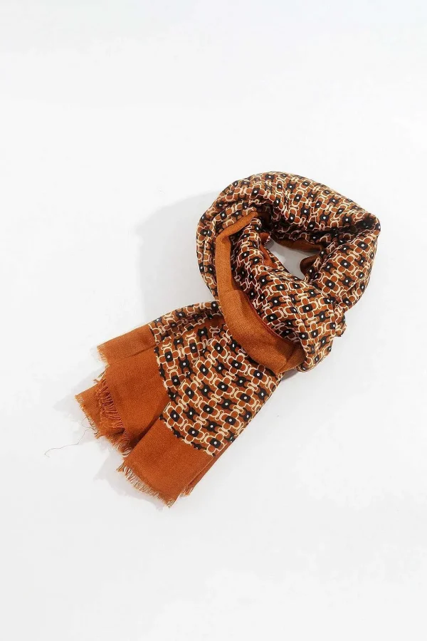 SOUL Accessories Geo Print Scarf In Brown* Accessories