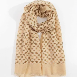 SOUL Accessories Geo Print Scarf In Cream* Accessories