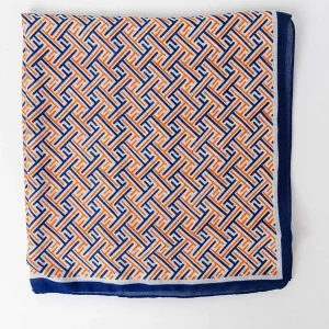 Pala D'oro Accessories Geo Print Scarf In Navy* Accessories