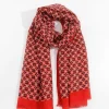 SOUL Accessories Geometric Print Scarf In Red* Accessories