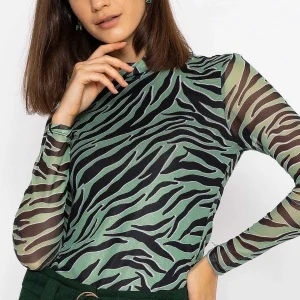 Vero Moda Gigi High Neck Top In Animal Print*Women Tops & Blouses