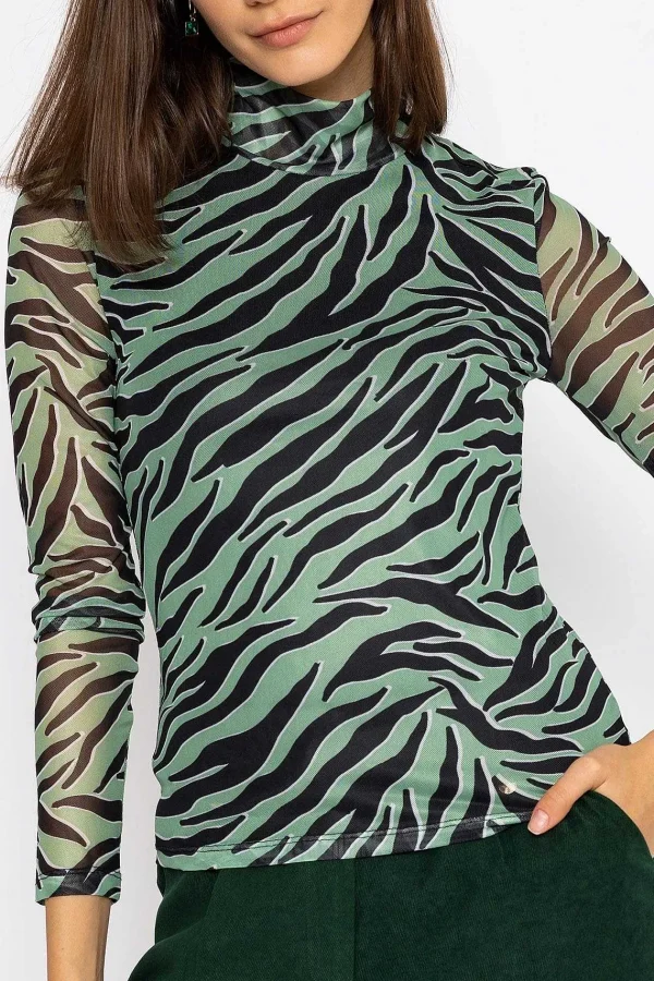 Vero Moda Gigi High Neck Top In Animal Print*Women Tops & Blouses