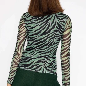 Vero Moda Gigi High Neck Top In Animal Print*Women Tops & Blouses