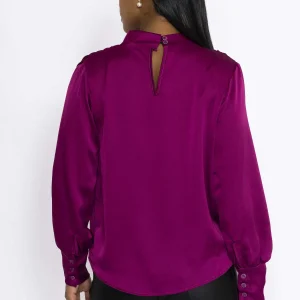 Pala D'oro Gigi Sateen Top In Magenta*Women Tops & Blouses