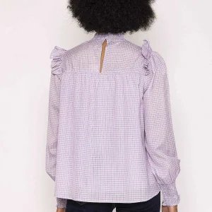 Rowen Avenue Gingham Blouse In Purple*Women Tops & Blouses