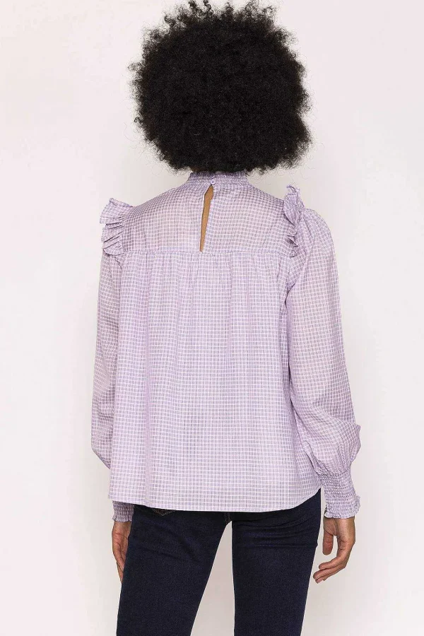 Rowen Avenue Gingham Blouse In Purple*Women Tops & Blouses