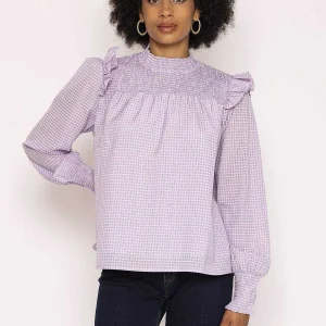 Rowen Avenue Gingham Blouse In Purple*Women Tops & Blouses