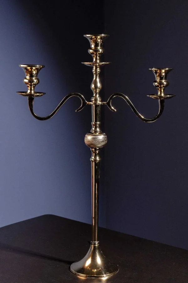 Atticus & Stone Gold 3 Arm Candelabra* Homeware