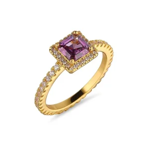 Knight & Day Gold Amethyst Ring Size 7* Jewellery