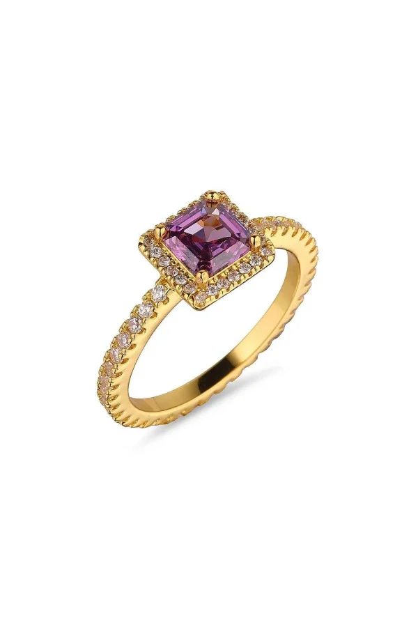 Knight & Day Gold Amethyst Ring Size 7* Jewellery