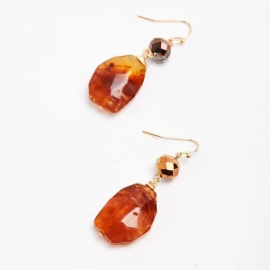 Soul Jewellery Gold And Brown Beaded Earrings* Earrings