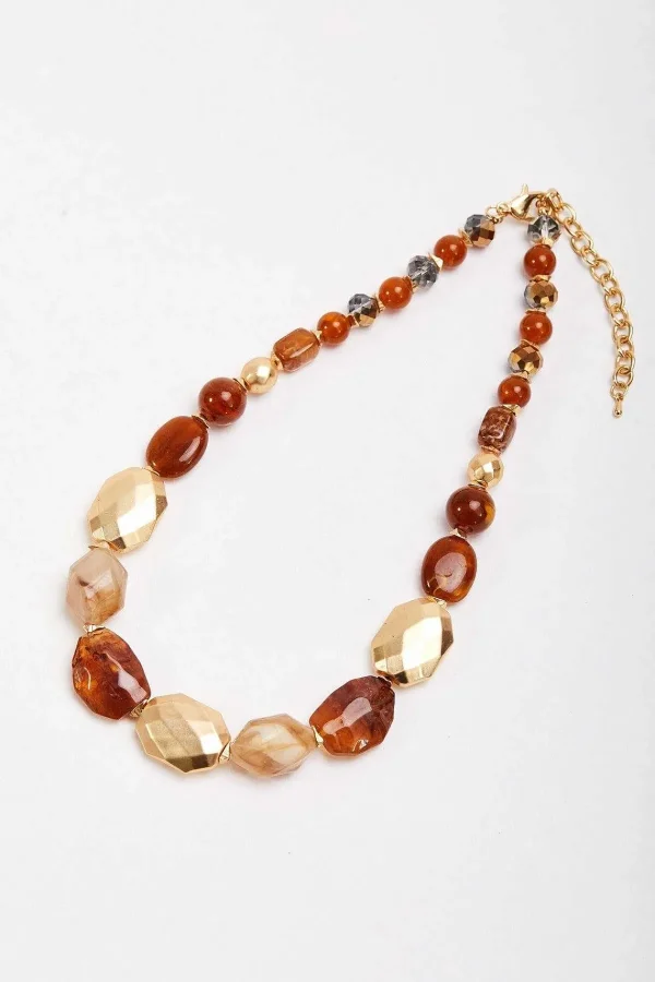 Soul Jewellery Gold And Brown Beaded Necklace* Necklaces