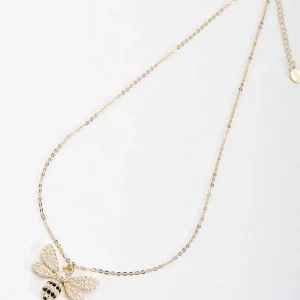 Soul Jewellery Gold Bee Diamante Necklace* Boxed Gifts