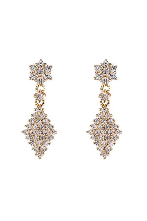 Knight & Day Gold Diamond Drop Earrings* Boxed Gifts