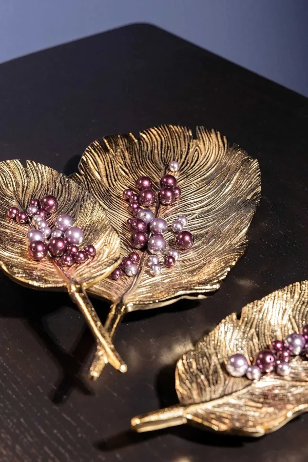 Atticus & Stone Gold Double Feather Platter* Homeware