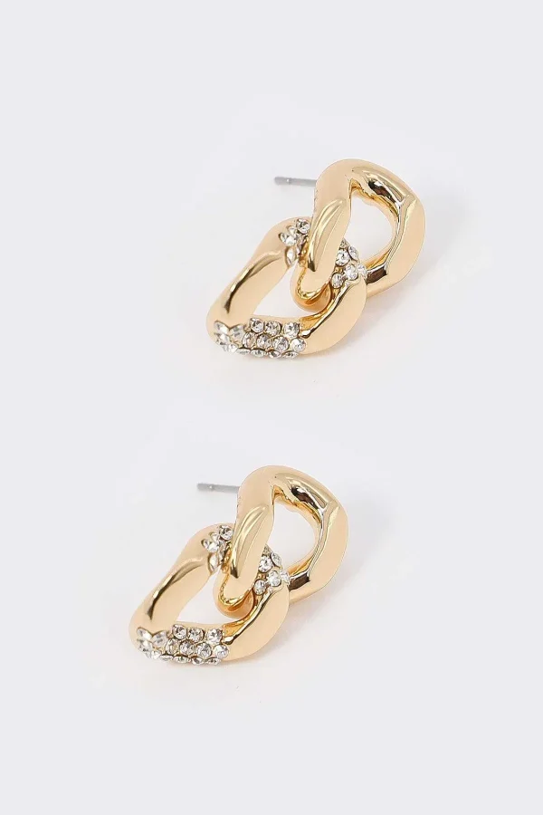 Soul Jewellery Gold Double Link Earrings* Earrings