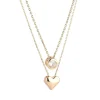 Knight & Day Gold Duo Heart & Solitaire Necklace* Boxed Gifts