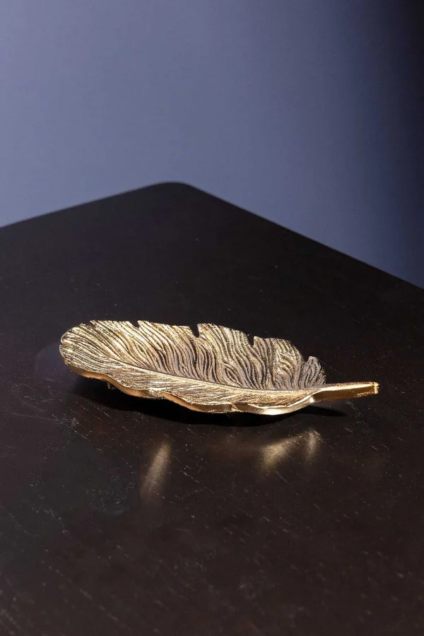 Atticus & Stone Gold Feather Platter* Homeware