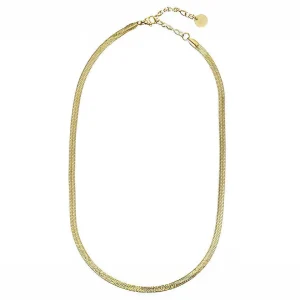 Knight & Day Gold Flat Snake Chain Necklace* Necklaces