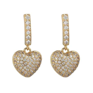 Knight & Day Gold Heart Drop Earrings* Boxed Gifts