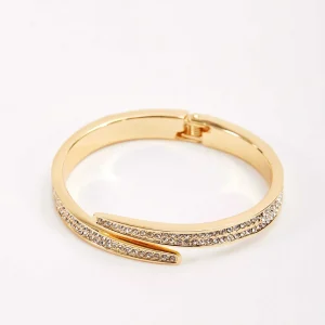 Soul Jewellery Gold Hinge Diamante Bangle*Women April Edit