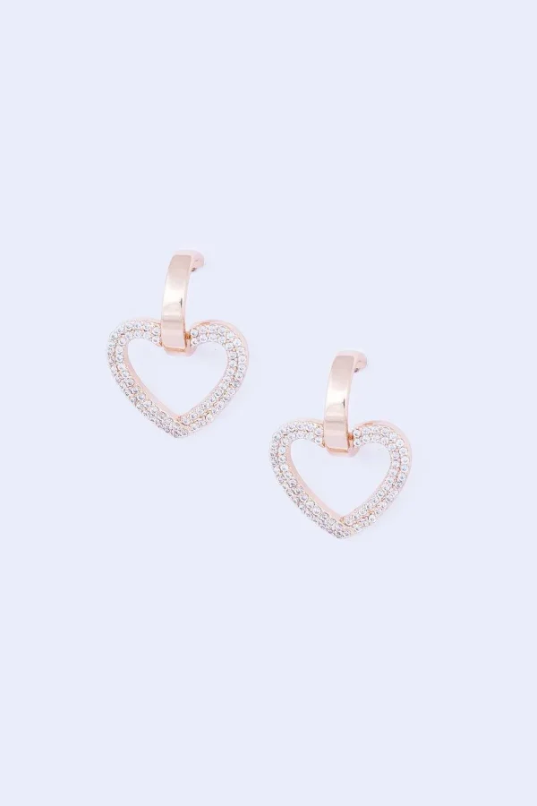 Knight & Day Gold Hoop & Heart Earrings* Jewellery