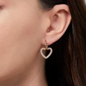 Knight & Day Gold Hoop & Heart Earrings* Jewellery