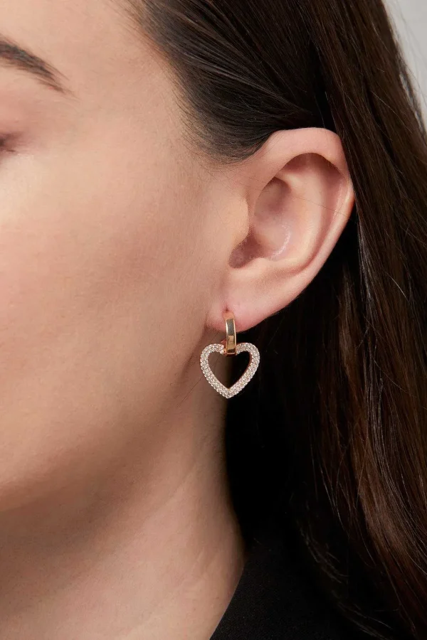 Knight & Day Gold Hoop & Heart Earrings* Jewellery