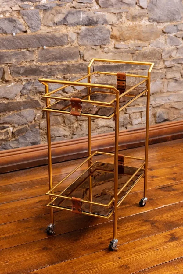 Carraig Donn HOME Gold Metal Drinks Trolley* Homeware