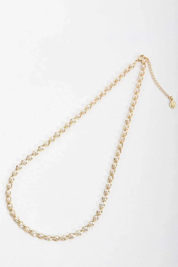 Soul Jewellery Gold Pearl Link Necklace* Necklaces