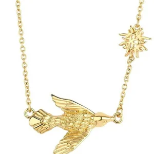 Newbridge Silverware Jewellery Gold Plated Necklace With Bird And Sun Charm* Boxed Gifts