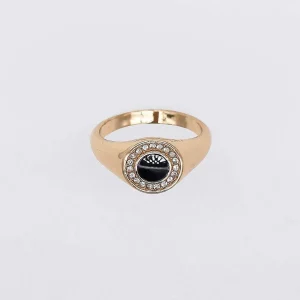 Soul Jewellery Gold Ring With Black Detail Size 7* Rings