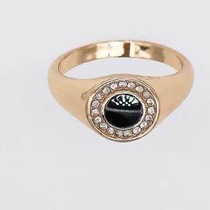 Soul Jewellery Gold Ring With Black Detail Size 8* Rings