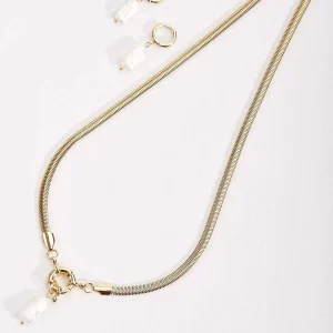 Soul Jewellery Gold Snake Chain Pearl Pendant Necklace* Boxed Gifts