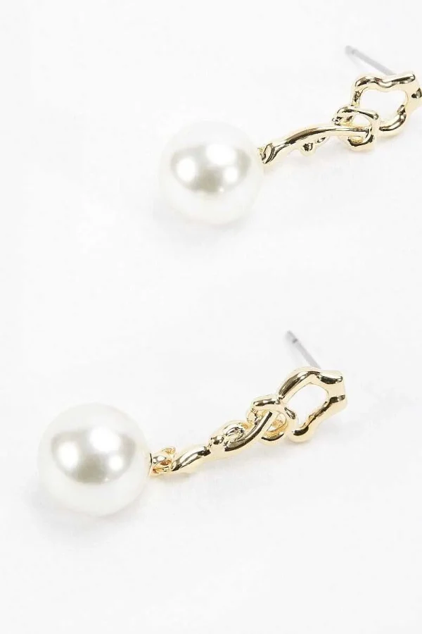 Soul Jewellery Gold Tone Drop Pearl Earring* Boxed Gifts