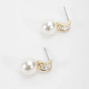 Joularie Gold Tone Drop Pearl Earrings* Boxed Gifts