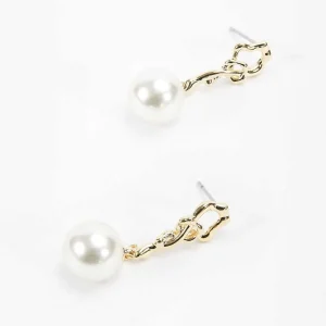 Soul Jewellery Gold Tone Drop Pearl Earring* Boxed Gifts