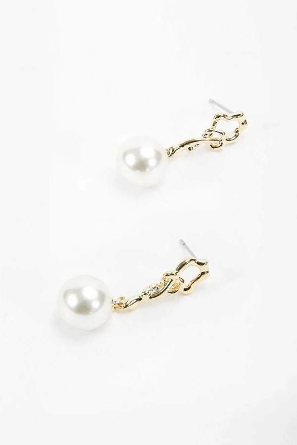 Soul Jewellery Gold Tone Drop Pearl Earring* Boxed Gifts