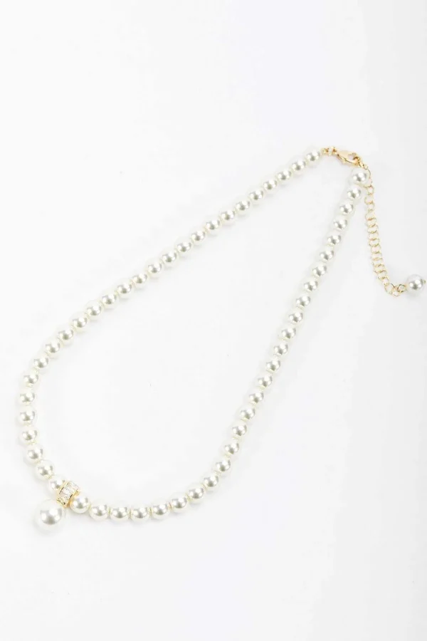 Joularie Gold Tone Drop Pearl Necklace* Boxed Gifts