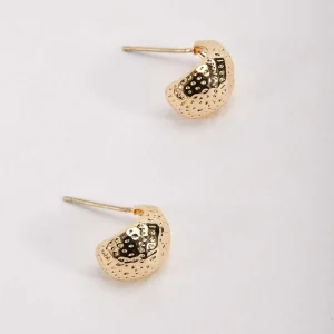 Soul Jewellery Gold Tone Textured Teardrop Earrings*Women As Seen On Social