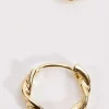 Soul Jewellery Gold Tone Twist Hoop Earrings*Women April Edit