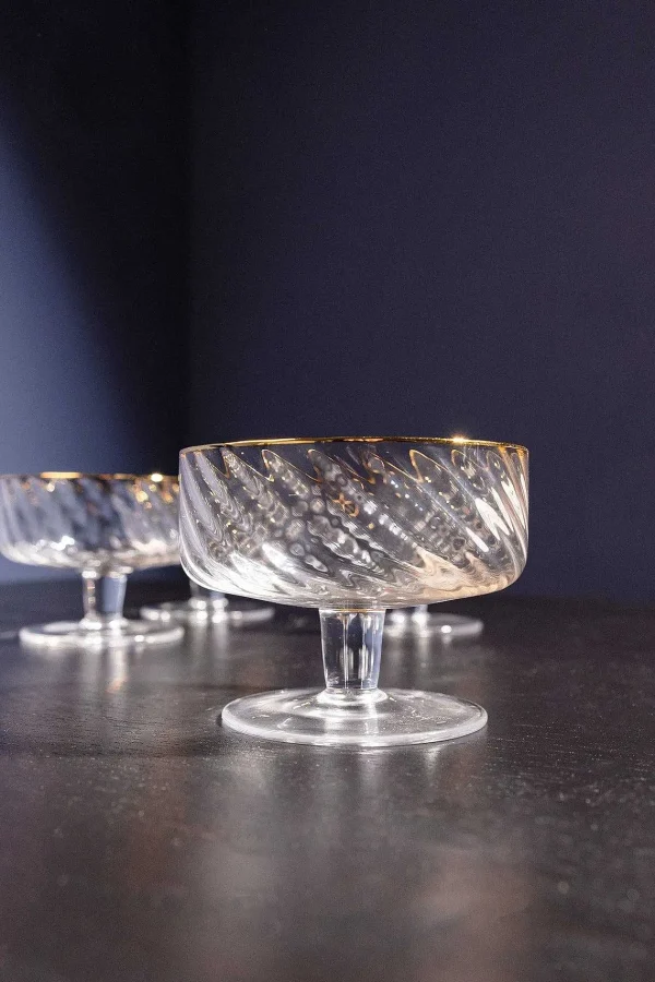 Atticus & Stone Gold Trimmed Dessert Bowl Set Of 4* Homeware