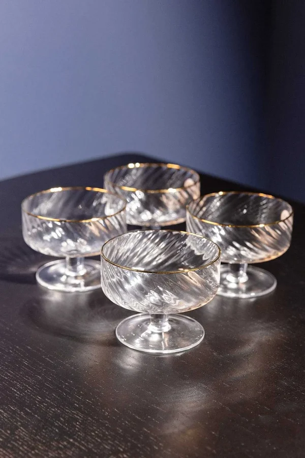 Atticus & Stone Gold Trimmed Dessert Bowl Set Of 4* Homeware