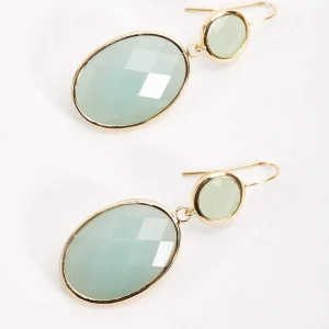 Soul Jewellery Green Double Drop Earrings* Earrings