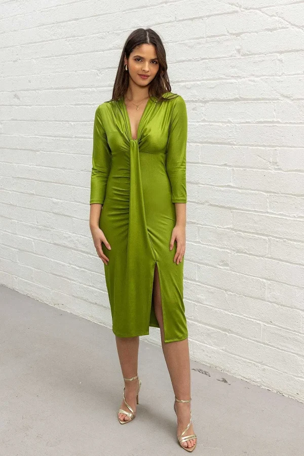 Pala D'oro Sport Green Fitted Midi Dress*Women Dresses & Jumpsuits