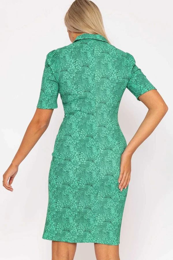 Rowen Avenue Green Floral Crinkle Dress*Women Dresses & Jumpsuits