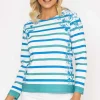 Voulez Vous Green Printed Breton Top*Women Tops & Blouses